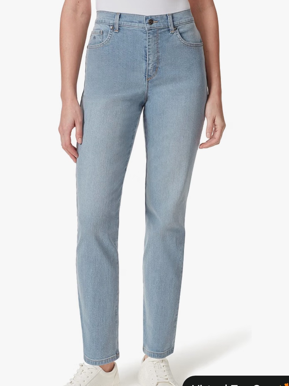 Light Wash High-Rise Straight Jeans - Women's Light Blue Denim